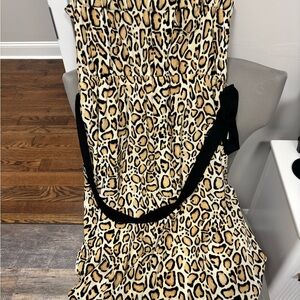 Lane Bryant Animal Print Dress with Black Details